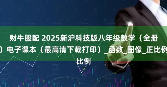 财牛股配 2025新沪科技版八年级数学（全册）电子课本（最高清下载打印）_函数_图像_正比例